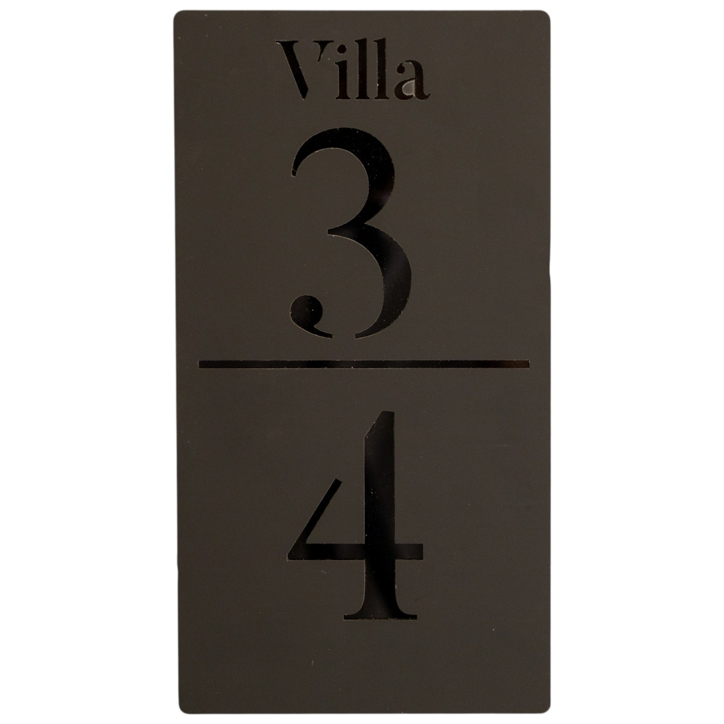 Door Sign , Acrylic Mirror Tech ----- Black Matt x Black Mirror , Greek Style