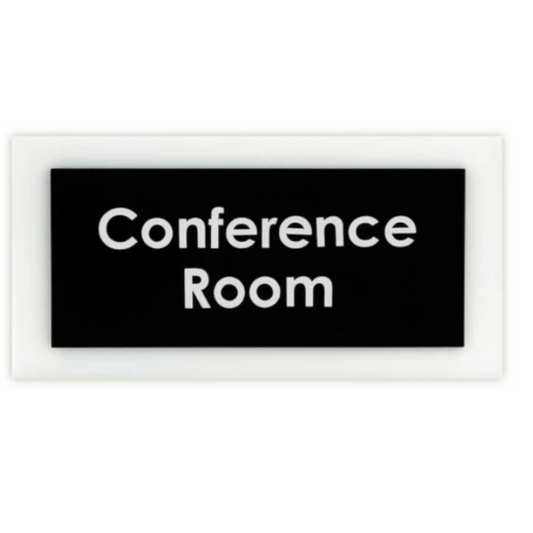 Glossy Black Board * White Embossed Numbers - Embossed & Printed Double Acrylic Sign -  , Hotel Signs , Resort Signs