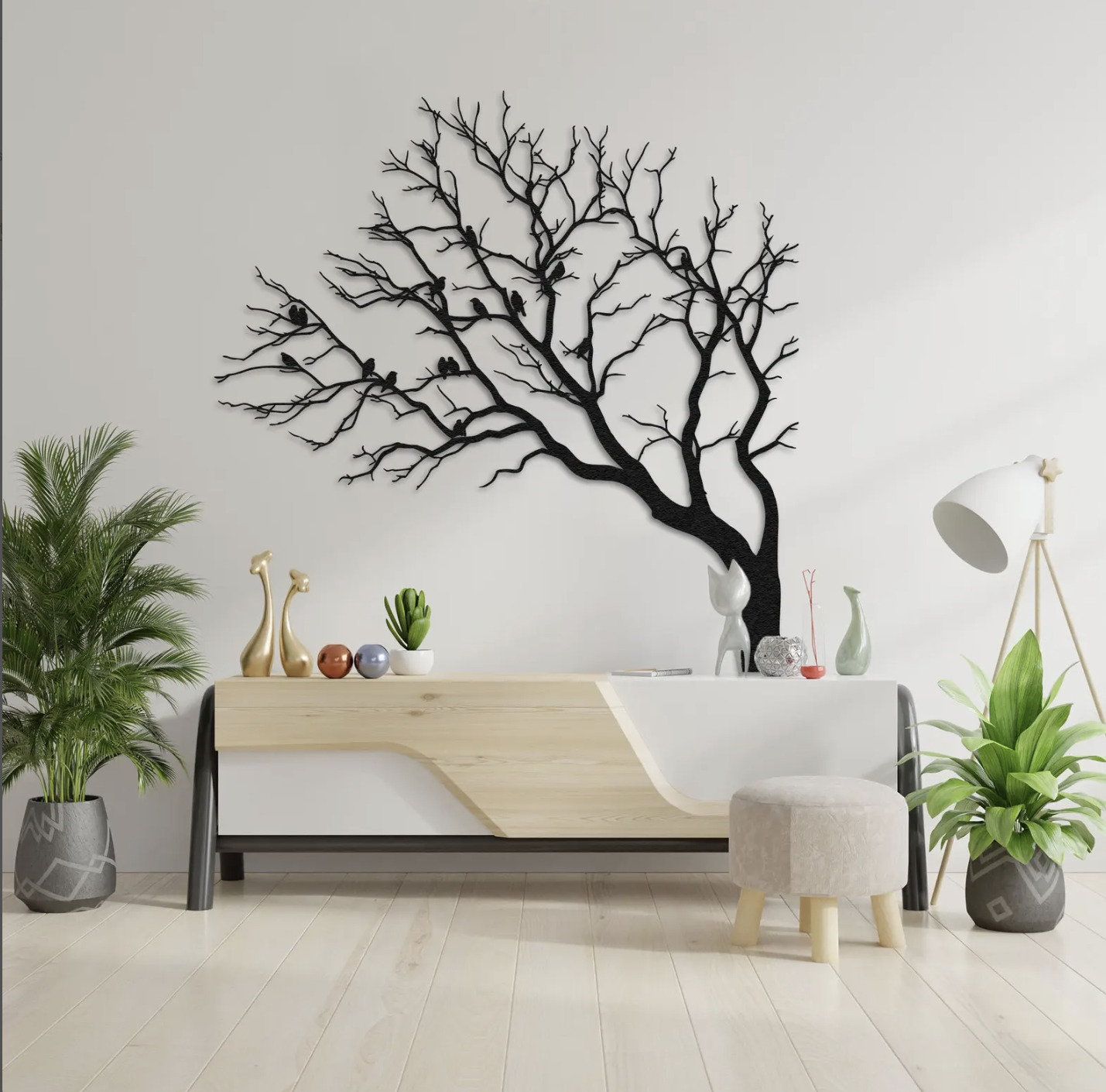 Forest Tree Metal Wall Art - Modern Steel Decor - Home Decor