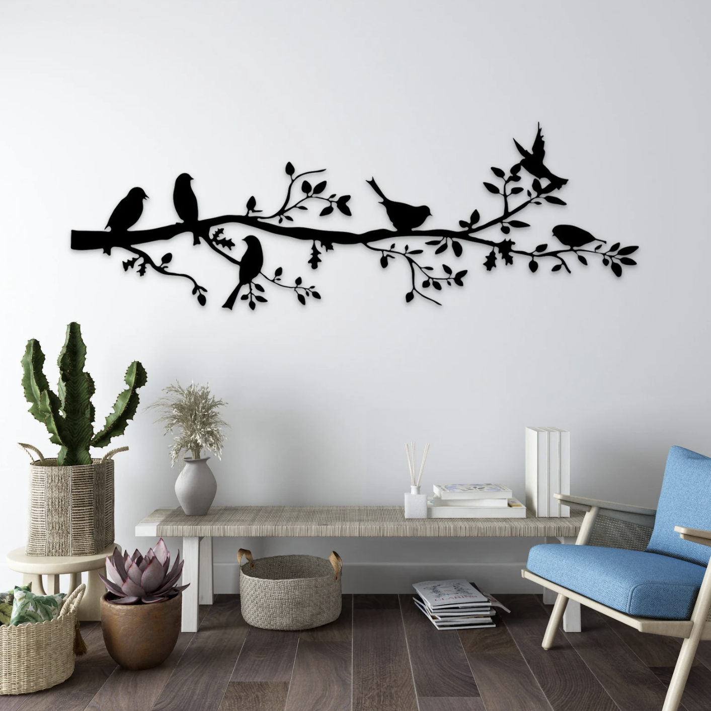 Tree branch , Metal Wall Art - Modern Steel Decor - Home Decor