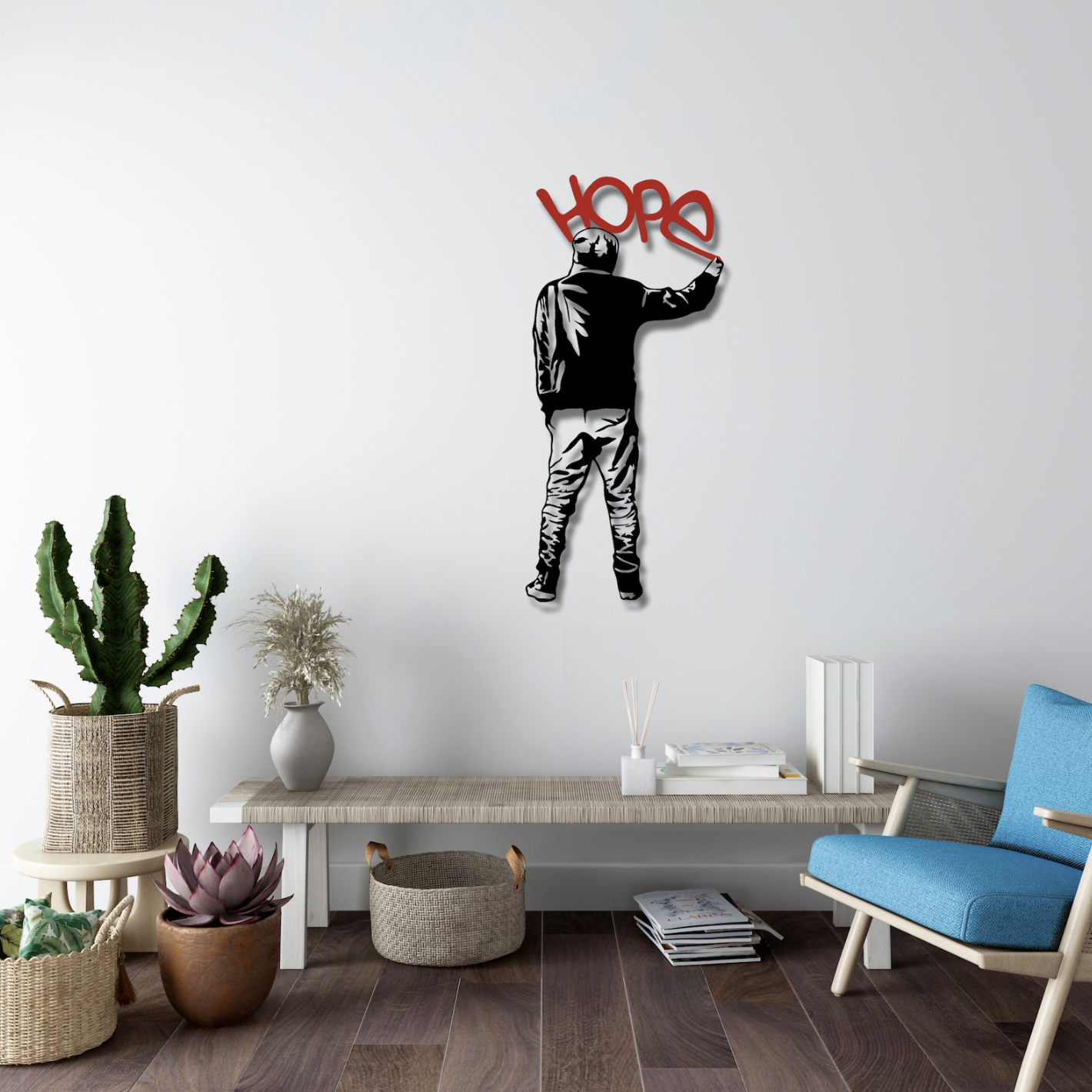 Revolution Hope , Metal Wall Art - Modern Steel Decor - Home Decor