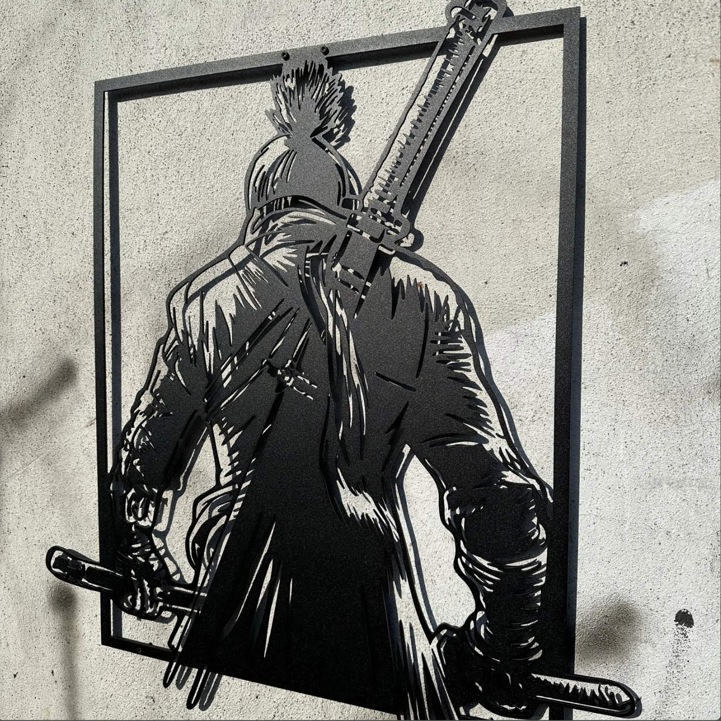 Samurai Metal Wall Art - Modern Steel Decor - Home Decor , Metal Art