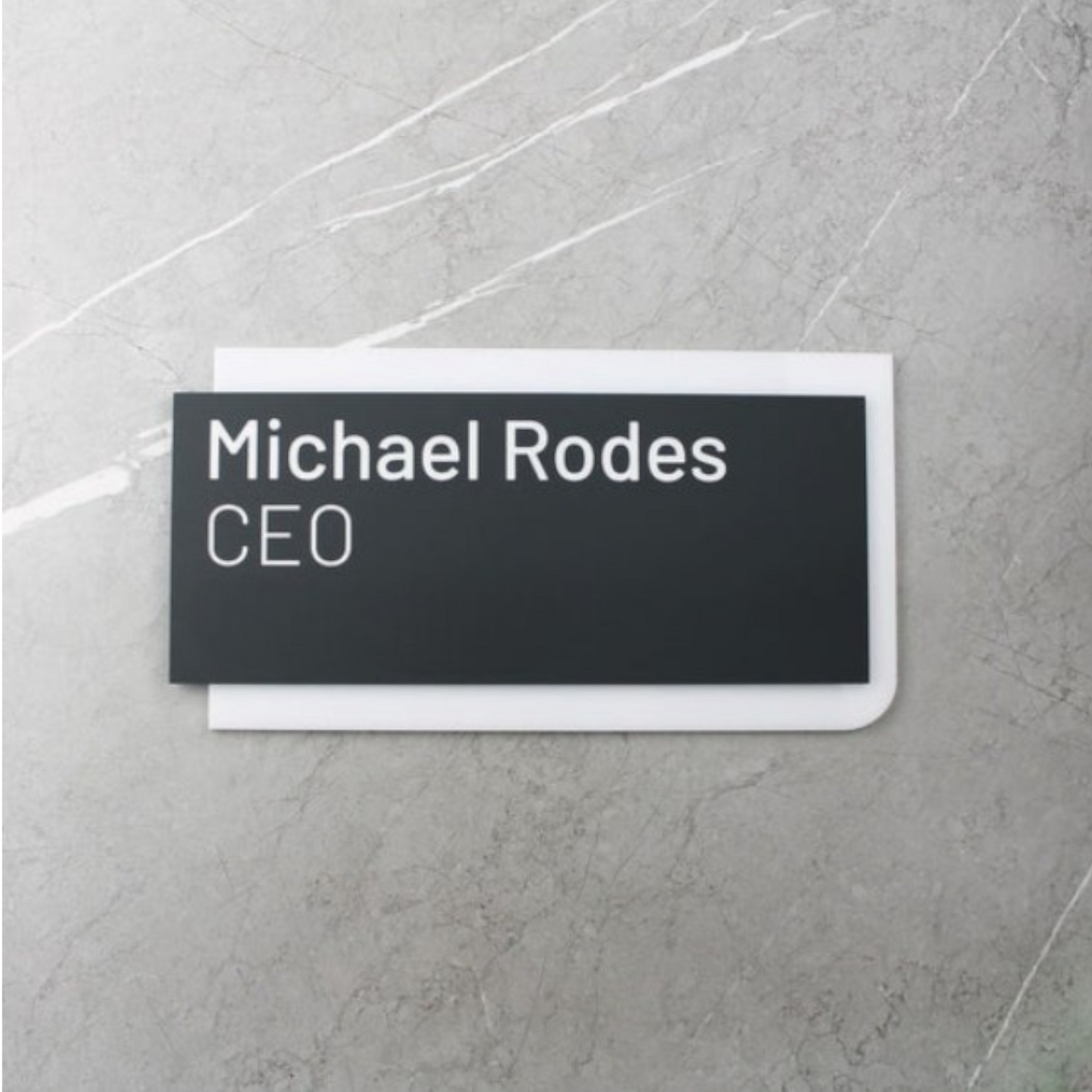 Embossed & Printed Double Acrylic Sign - Glossy Black Board * White Embossed Numbers , Hotel Signs , Resort Signs