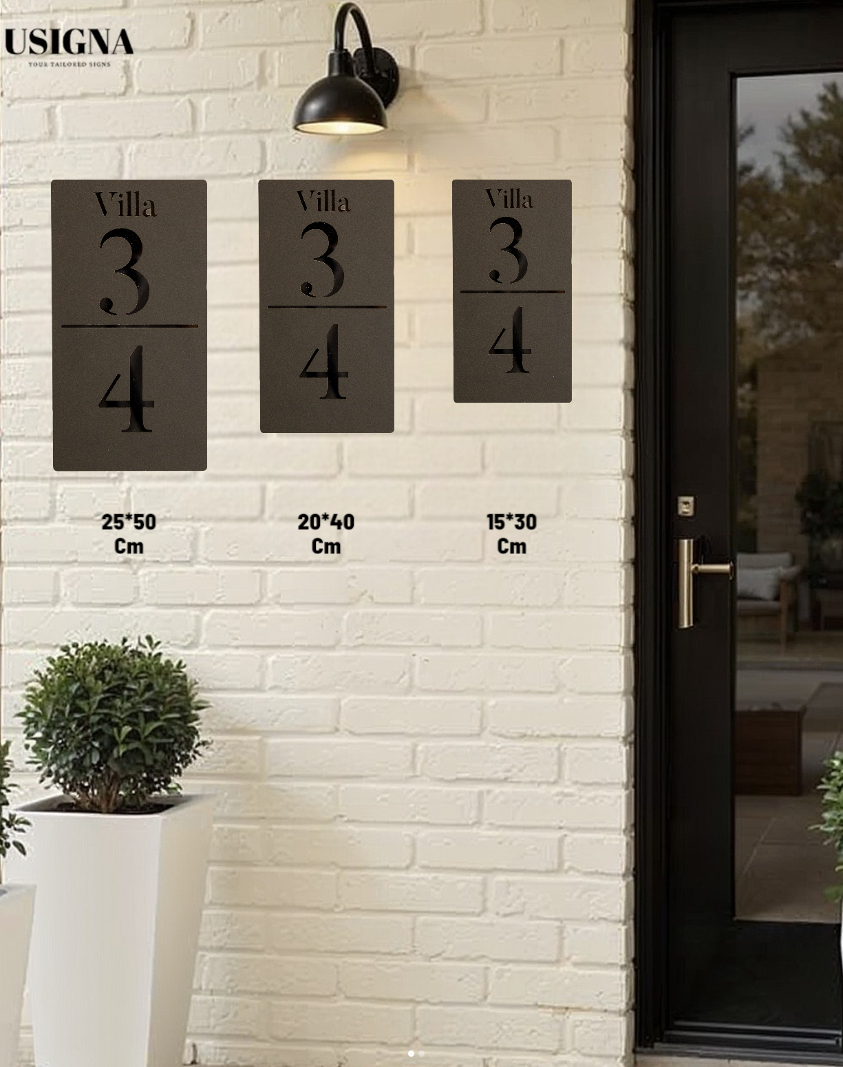 Door Sign , Acrylic Mirror Tech ----- Black Matt x Black Mirror , Greek Style