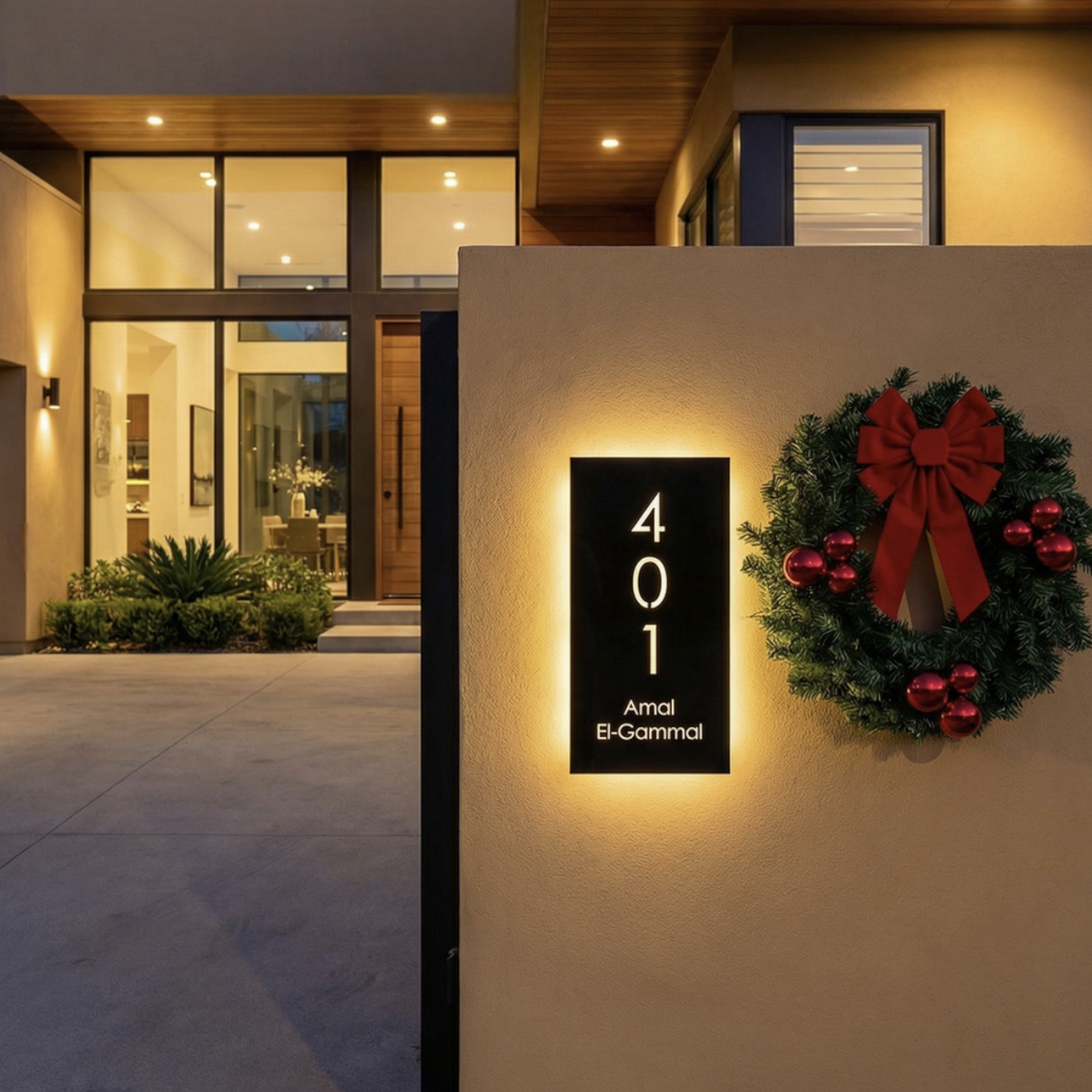 يافطة معدنية مضيئة بالليد , شكل 7