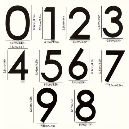 Modern Black House Numbers