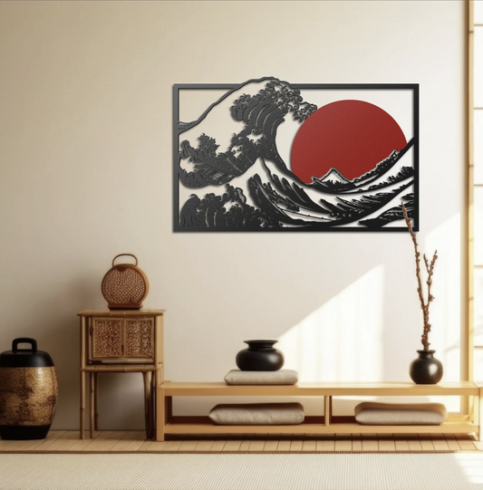 Sun & Ocean - Modern Steel Decor - Metal wall Art - Home Decor