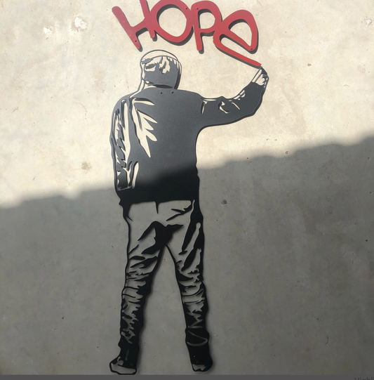 Revolution Hope , Metal Wall Art - Modern Steel Decor -  Home Decor