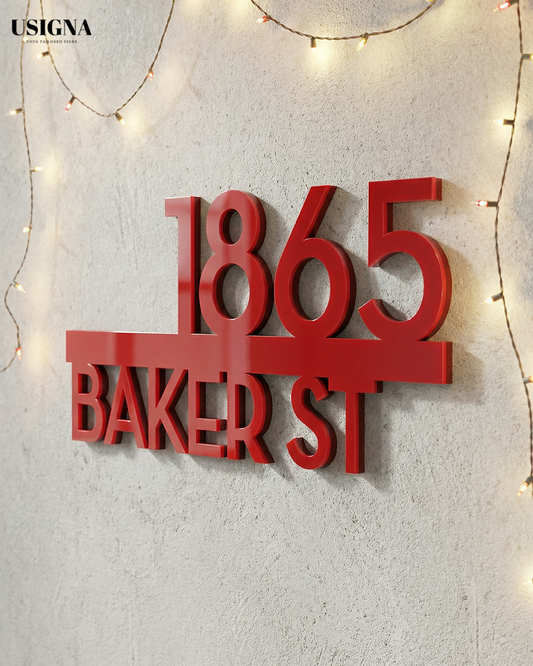 Christmas Red , 3D Acrylic wall Sign3D Acrylic Sign