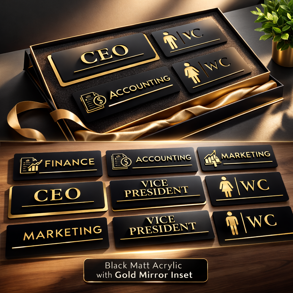 Full Office Set - " With ICONS " , Gold