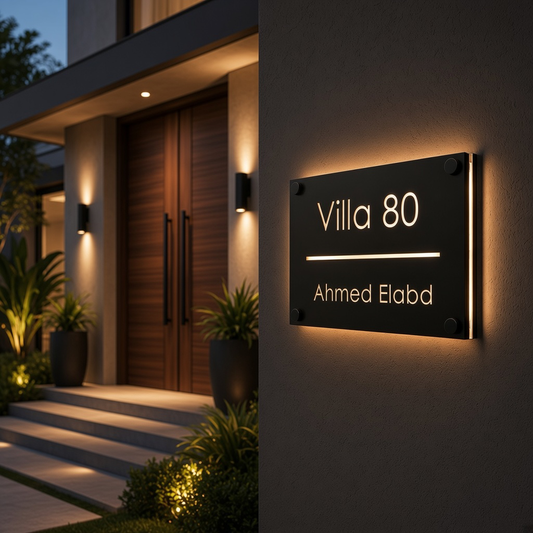 Led Acrylic Sign , Rectangle Style 2