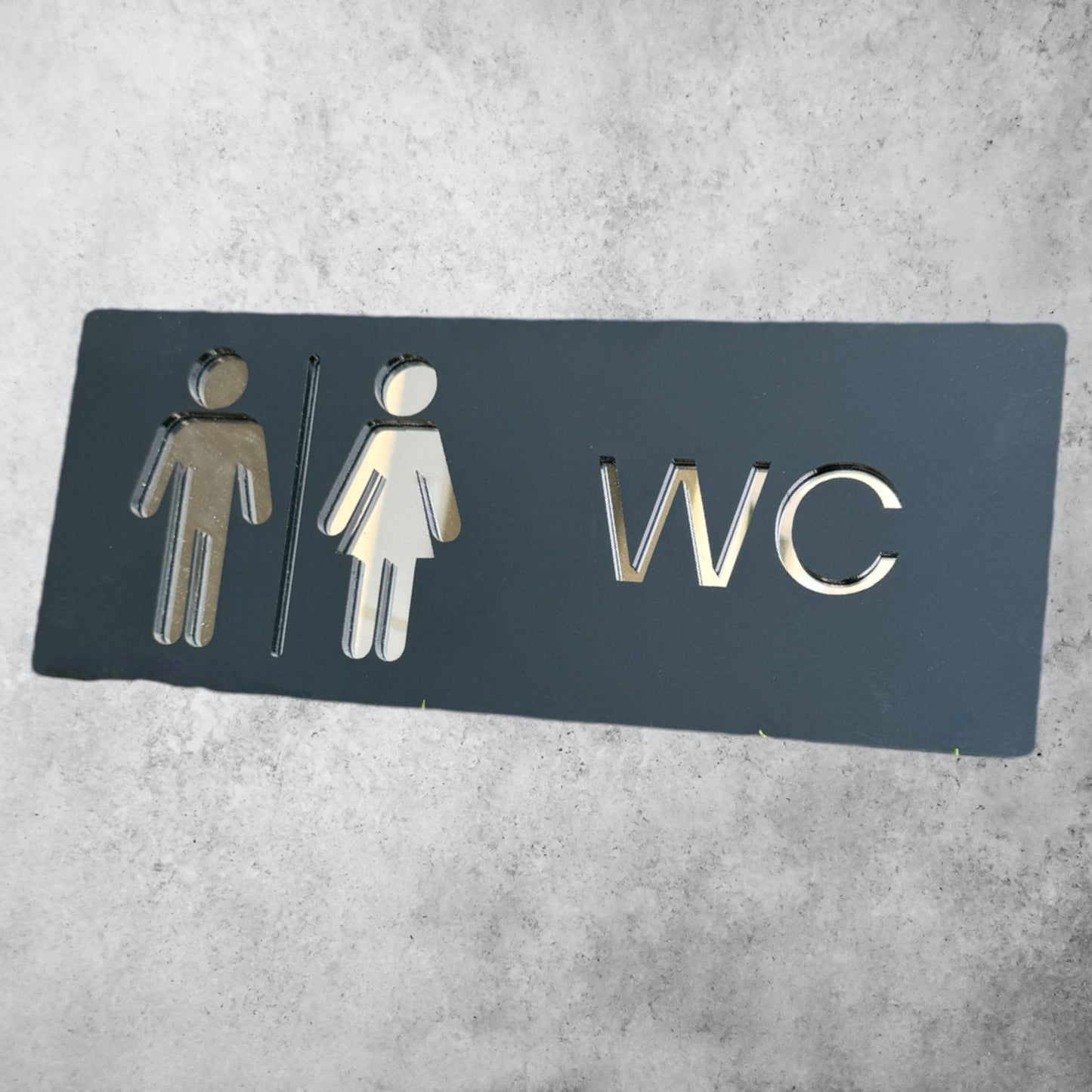 WC , Black Matt Sign