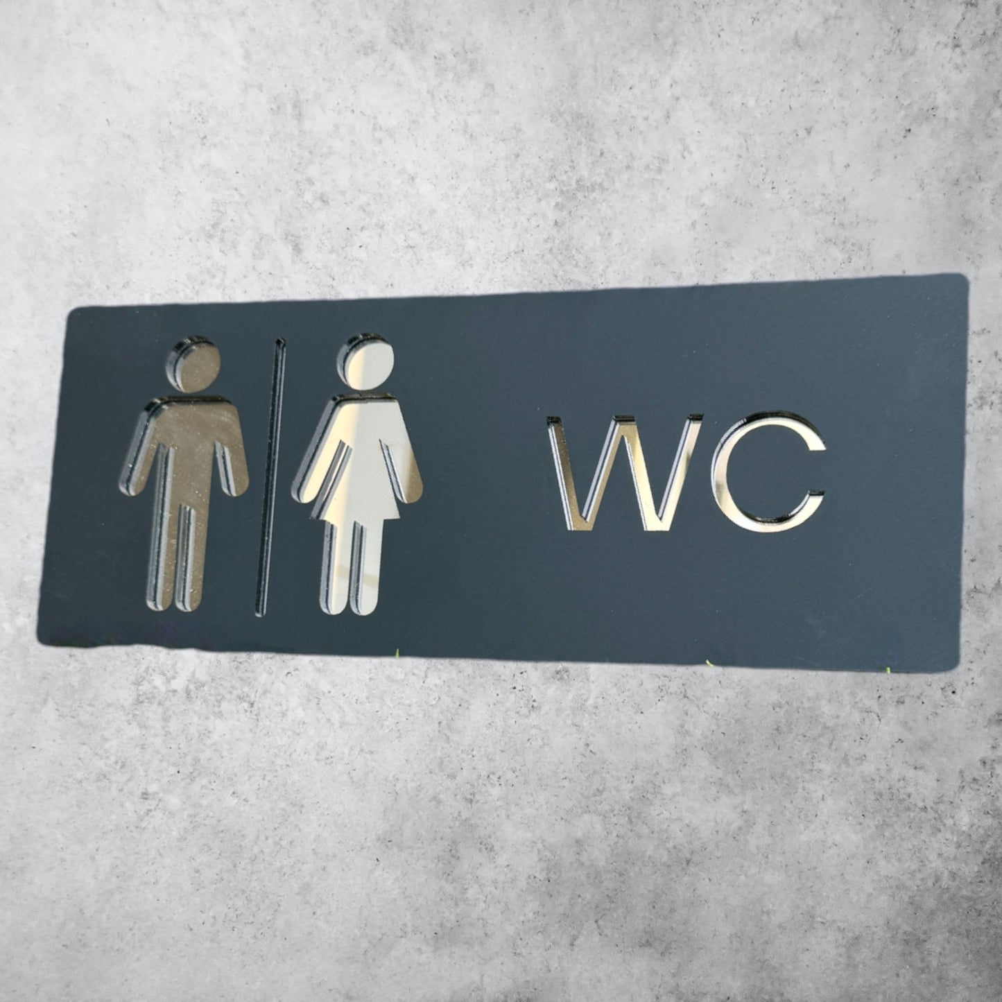 WC , Black Matt Sign