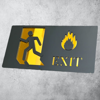 EXIT , Black Matt Sign