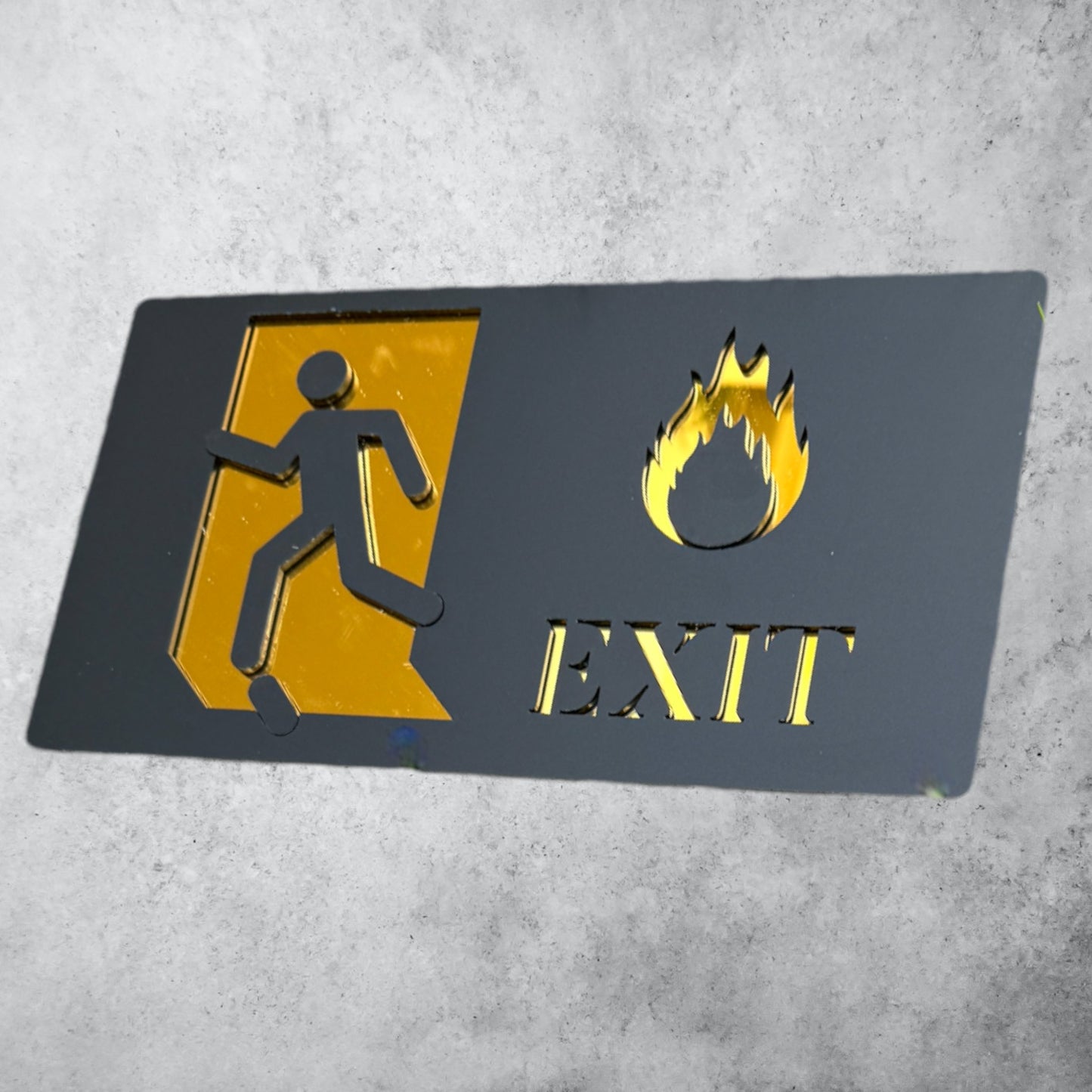 EXIT , Black Matt Sign