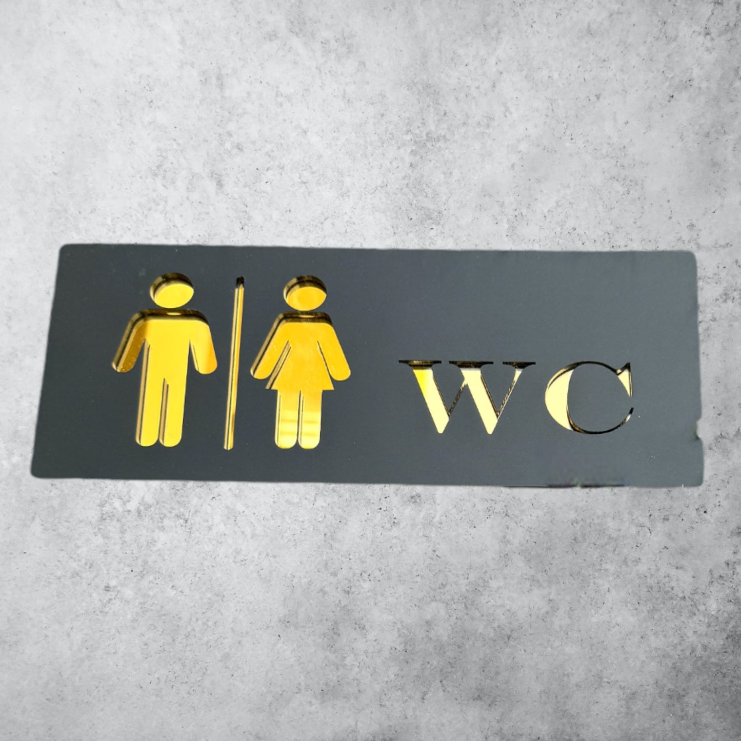 WC , Black Matt Sign