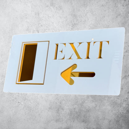 EXIT , Pristine White Sign