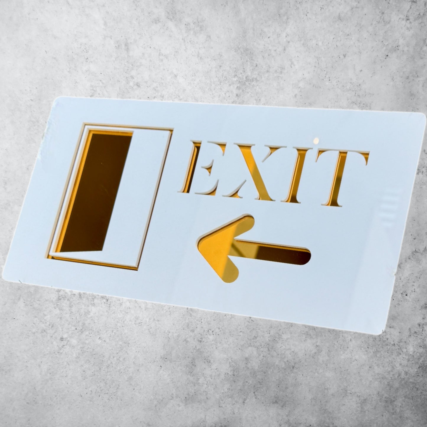 EXIT , Pristine White Sign