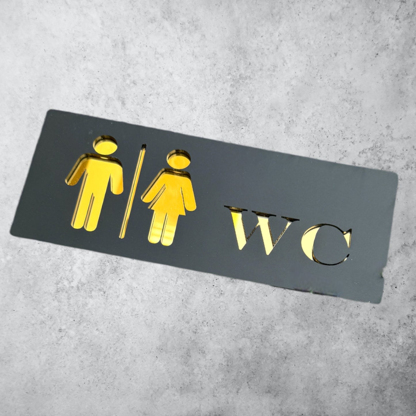 WC , Black Matt Sign