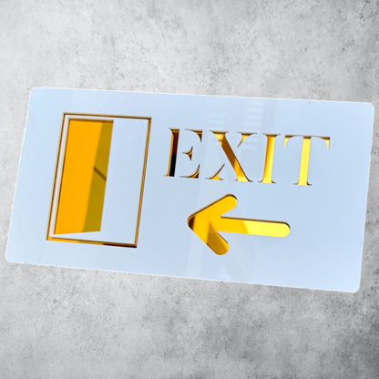 EXIT , Pristine White Sign