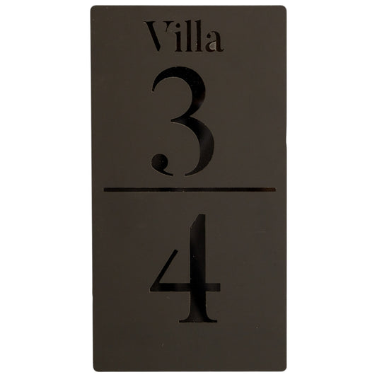 Door Sign , Acrylic Mirror Tech ----- Black Matt x Black Mirror , Greek Style