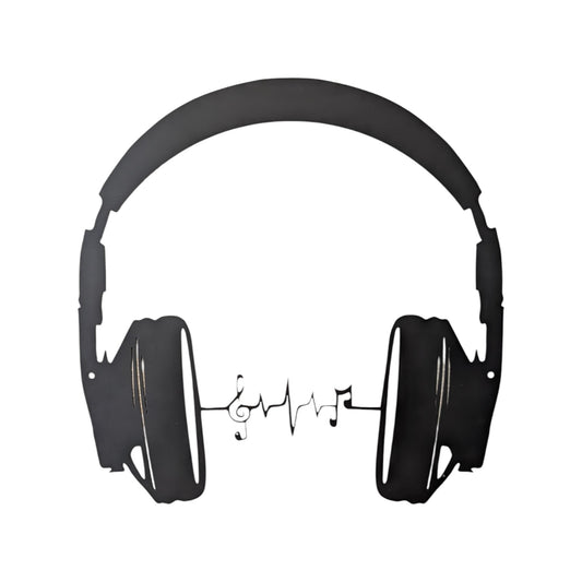 Music Headset - Modern Steel Decor - Metal wall Art - Home Decor