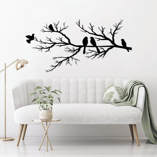 Tree branch , Metal Wall Art - Modern Steel Decor - Home Decor