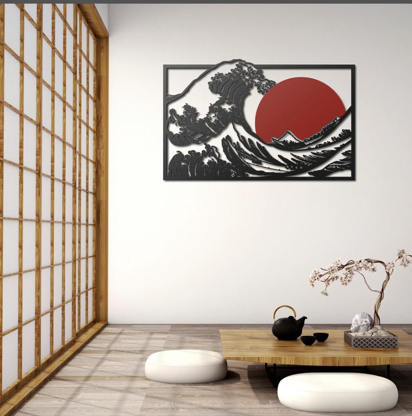 Sun & Ocean - Modern Steel Decor - Metal wall Art - Home Decor