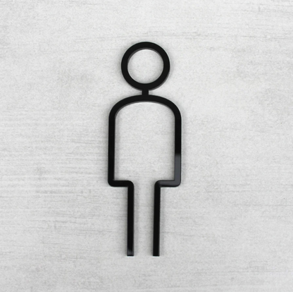 WC, Men - Black Embossed -  Hotel Signs , Resort Signs