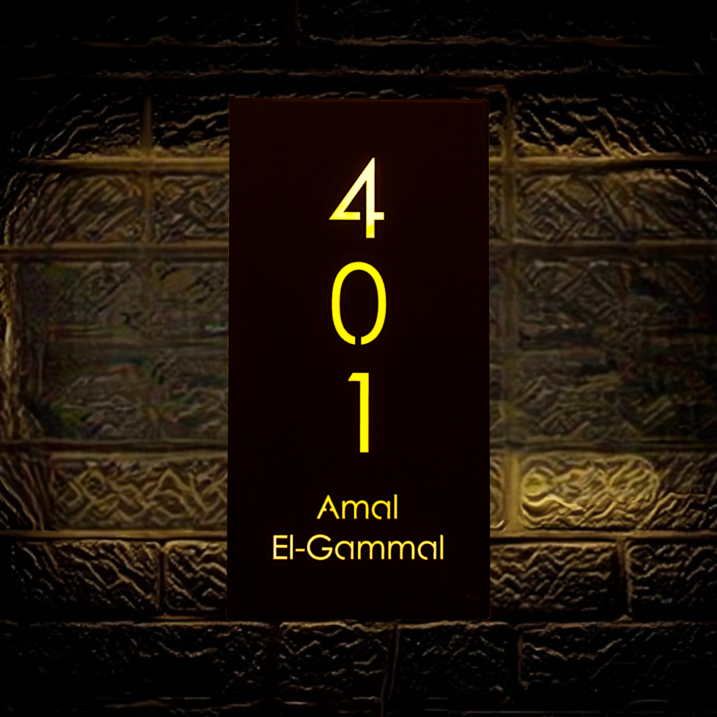 يافطة معدنية مضيئة بالليد , شكل 7