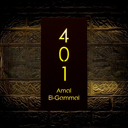 يافطة معدنية مضيئة بالليد , شكل 7