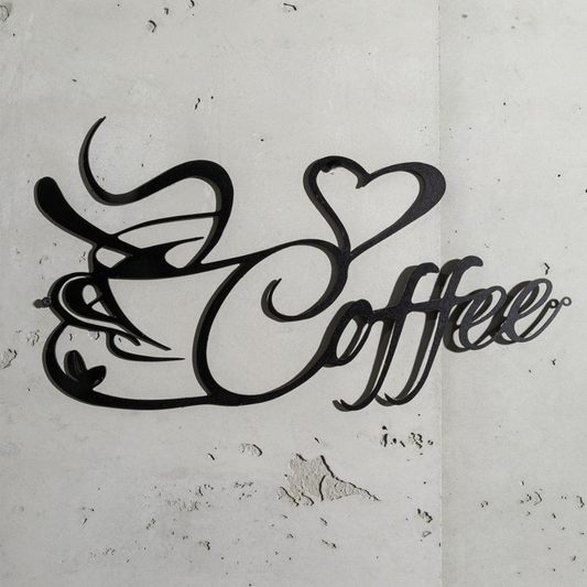 Coffee Sign , Metal Wall Art - Home Decor