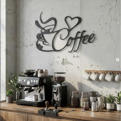 Coffee Sign , Metal Wall Art - Home Decor