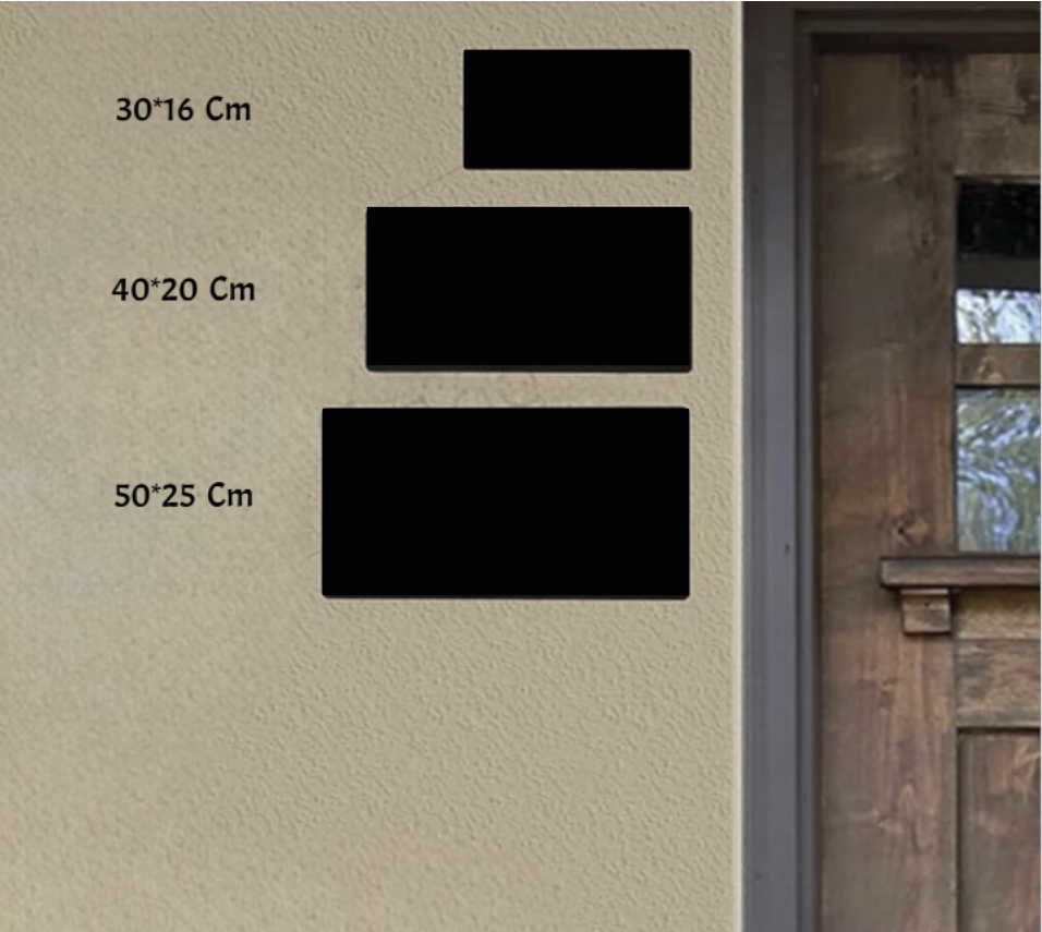 Door Sign , Acrylic Mirror Tech ----- Matt Black X Dark Gold Mirror , Italian Style
