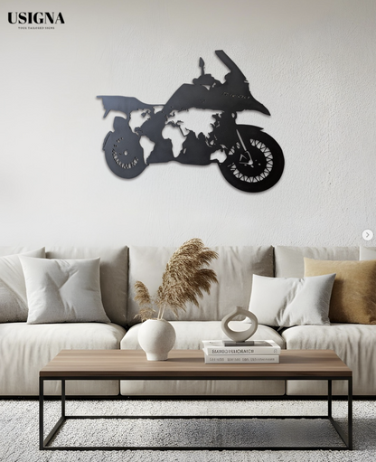 World Map Race - Modern Steel Decor - Metal wall Art - Home Decor