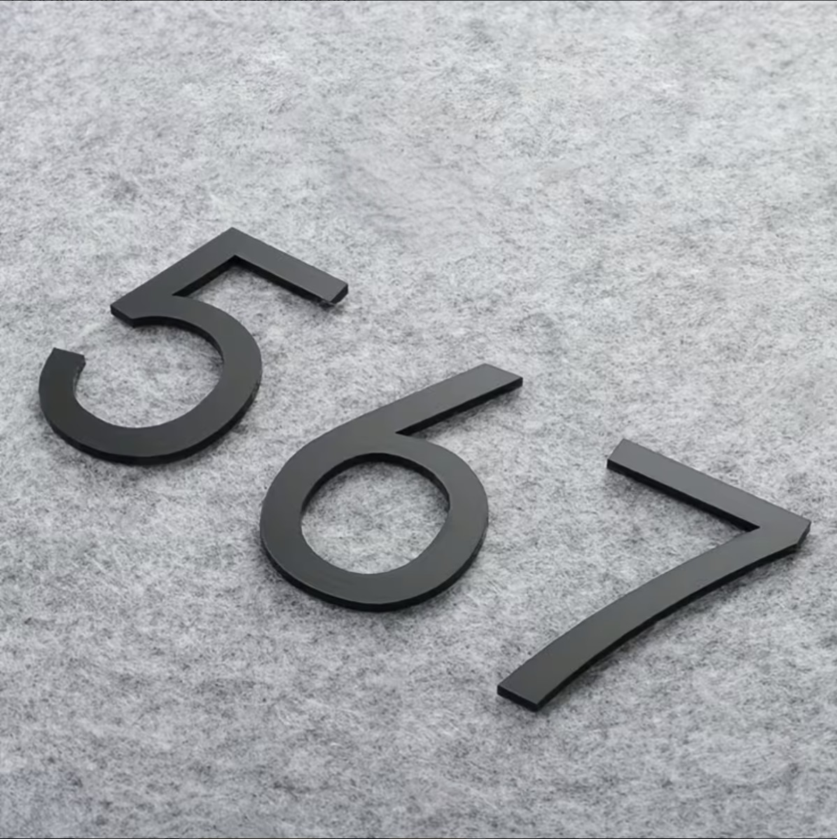 Modern Black House Numbers