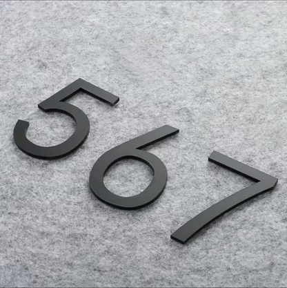 Modern Black House Numbers